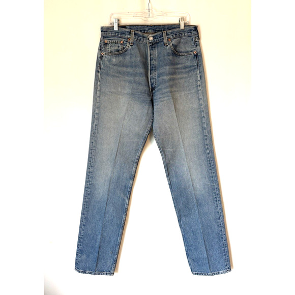 Vintage Levis Jeans 501 Mens 35x36 Blue Faded Straight USA